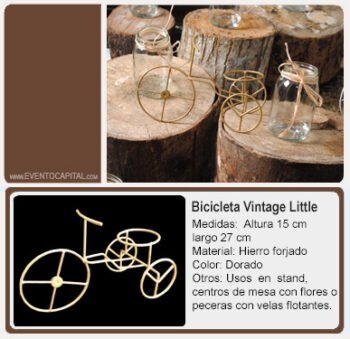 Alquilar Bicicleta pequeña en forja para centros de mesa para fiestas y eventos en Bogotá - ver precios y fotos de alquileres económico para fiestas y eventos