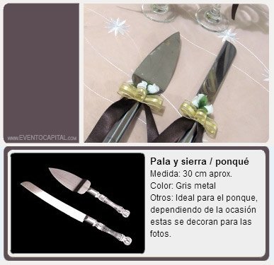 Alquilar Pala sierra para ponque - cuchillo torta para fiestas y eventos en Bogotá - ver precios y fotos de alquileres económico para fiestas y eventos